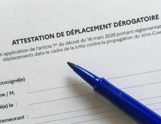 Coronavirus et attestation de déplacement dérogatoire